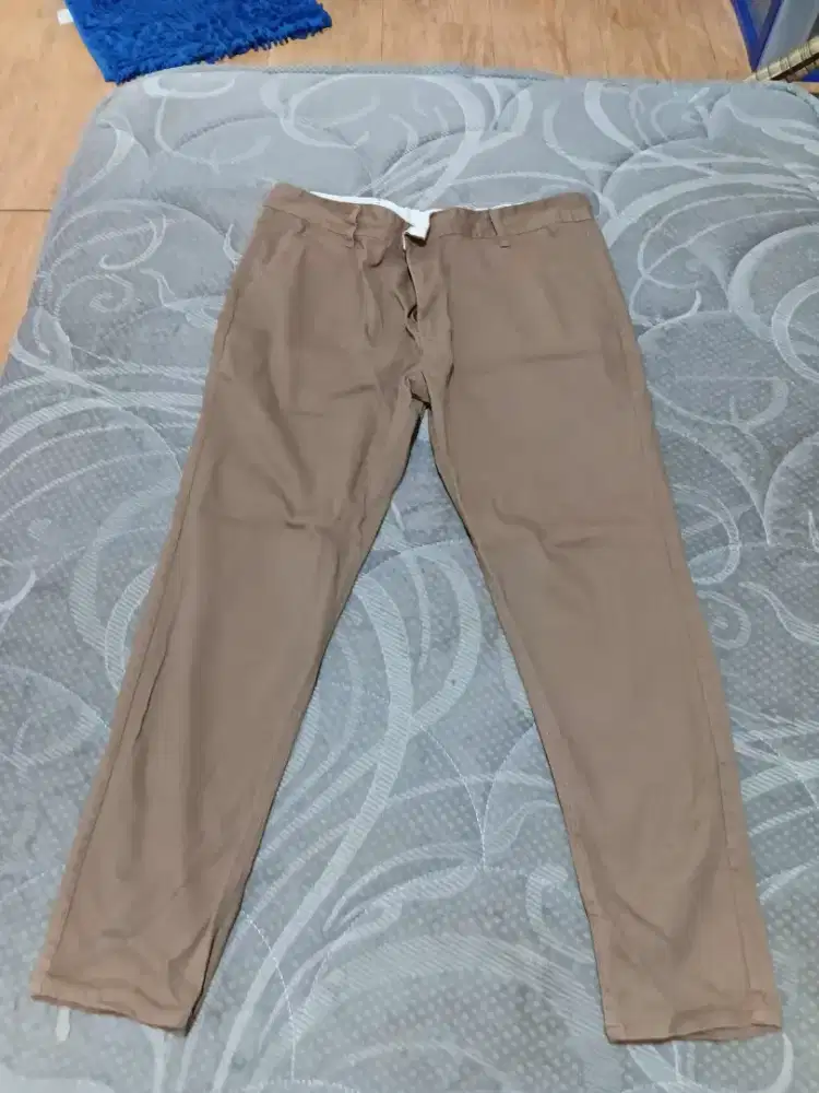 DIJUAL CELANA JEANS COKLAT SIZE 38 SLIM FIT