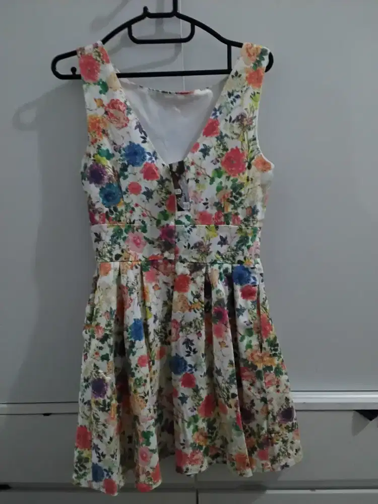Dress wanita bunga bunga