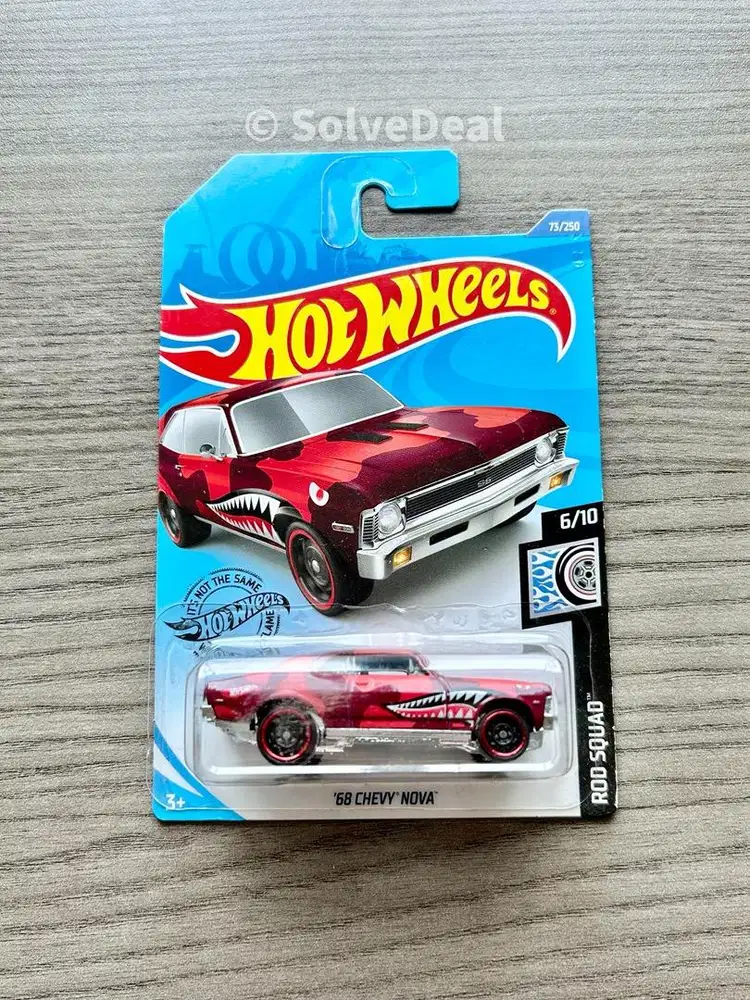 Hot Wheels 68 Chevy Nova 2020 Red Koleksi Hotwheels