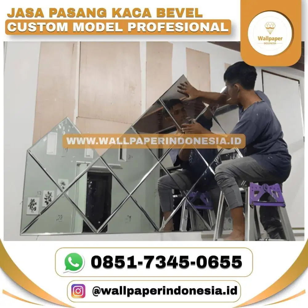 JASA PASANG KACA BEVEL CUSTOM MODEL PROFESIONAL