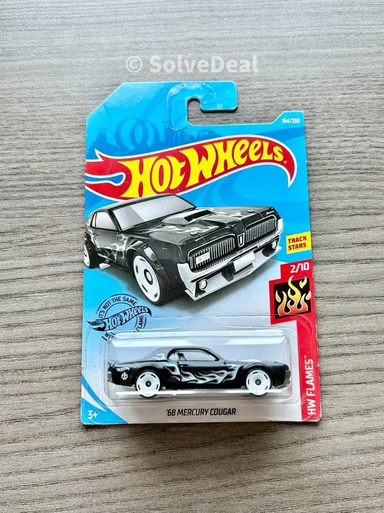 Hot Wheels 68 Mercury Cougar 2019 Matte Black Koleksi Hotwheels