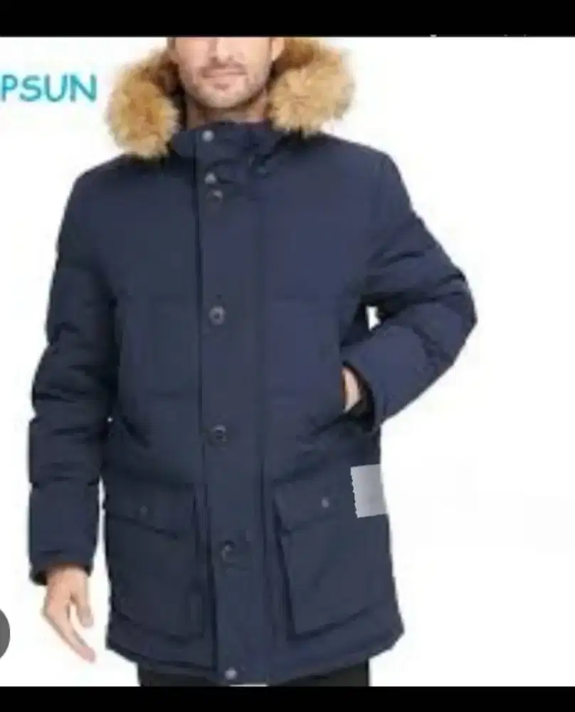 Jaket bulu angsa tebal UK XL