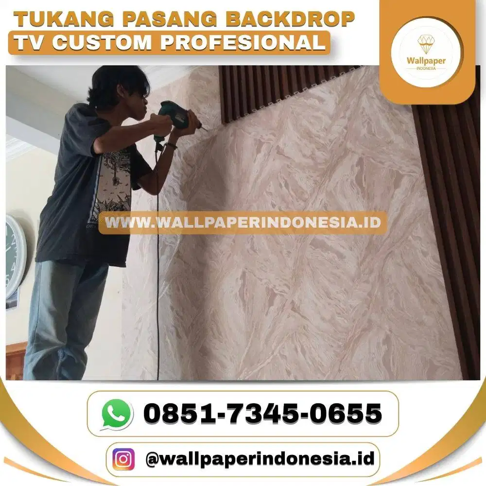 TUKANG PASANG BACKDROP TV CUSTOM PROFESIONAL