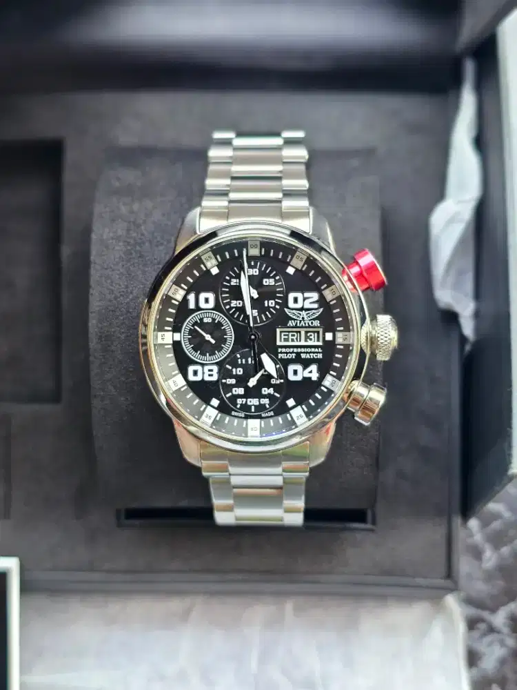 AVIATOR Professional Pilot Watch Chronograph Swiss Made Limited