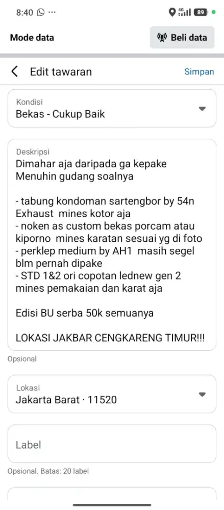 SERBA 50K BANDA VARIO