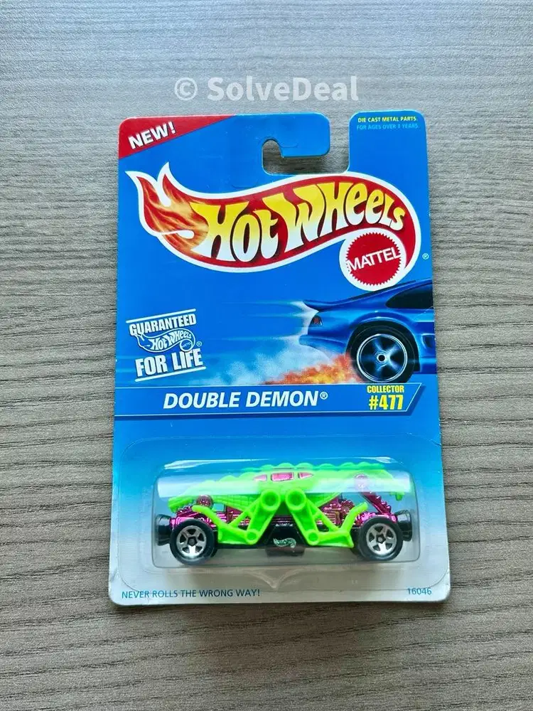 Hot Wheels Double Demon 1996 Lime Green Koleksi Hotwheels Balap