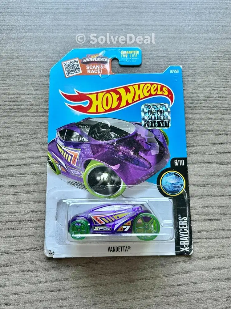 Hot Wheels Vandetta Factory Sealed 2016 Clear Purple Koleksi Hotwheels