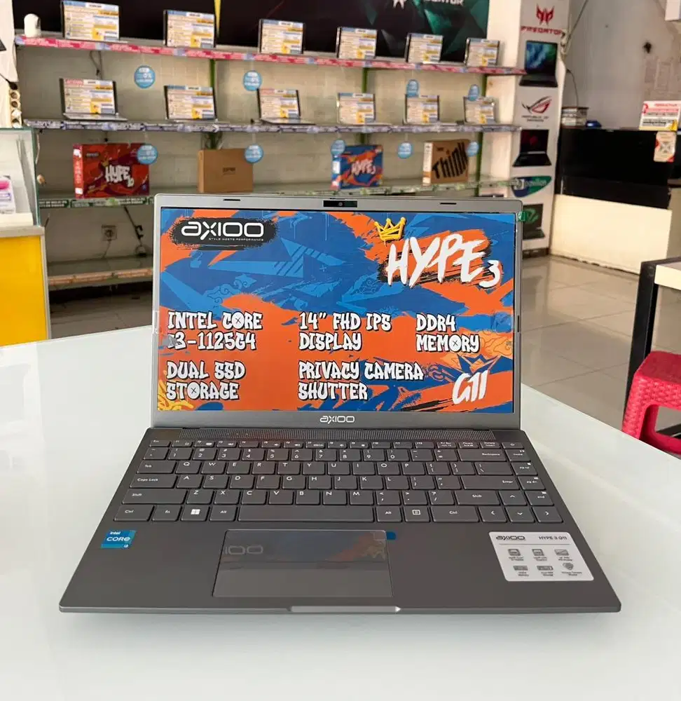 LAPTOP TERBARU AXIOO HYPE 3 CORE i3 RAM 8GB BISA KREDIT TANPA DP 0%