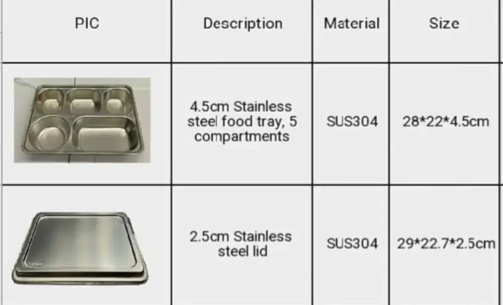 Jual Footray Original SUS 304 tinggi 6cm