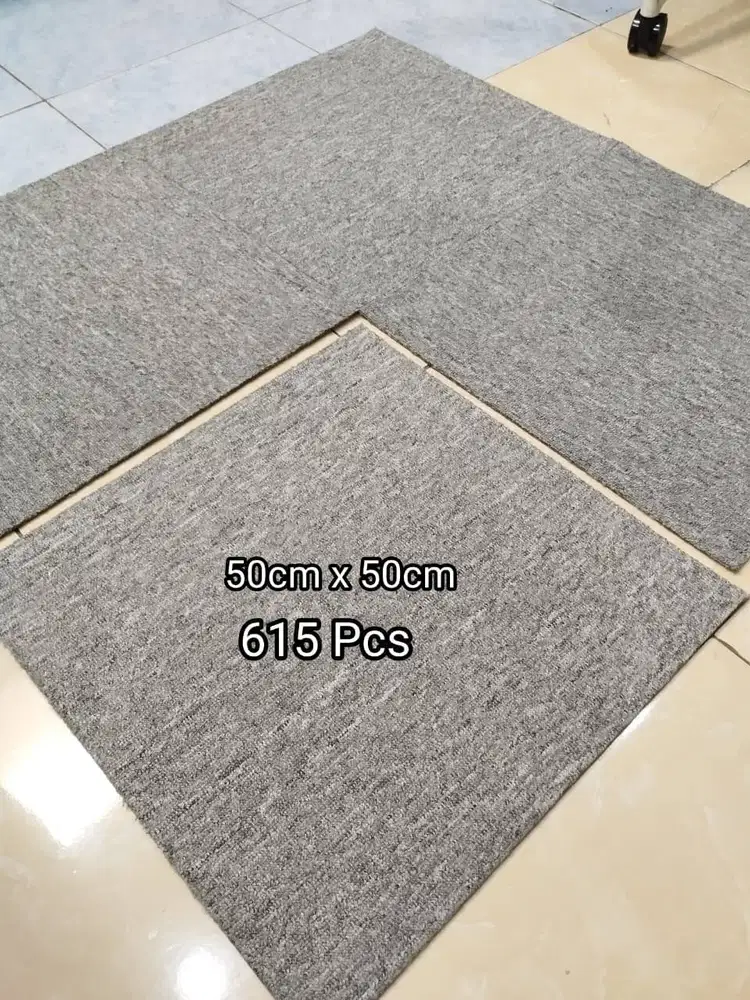 Karpet Lantai tile Abu 50cm x50cm