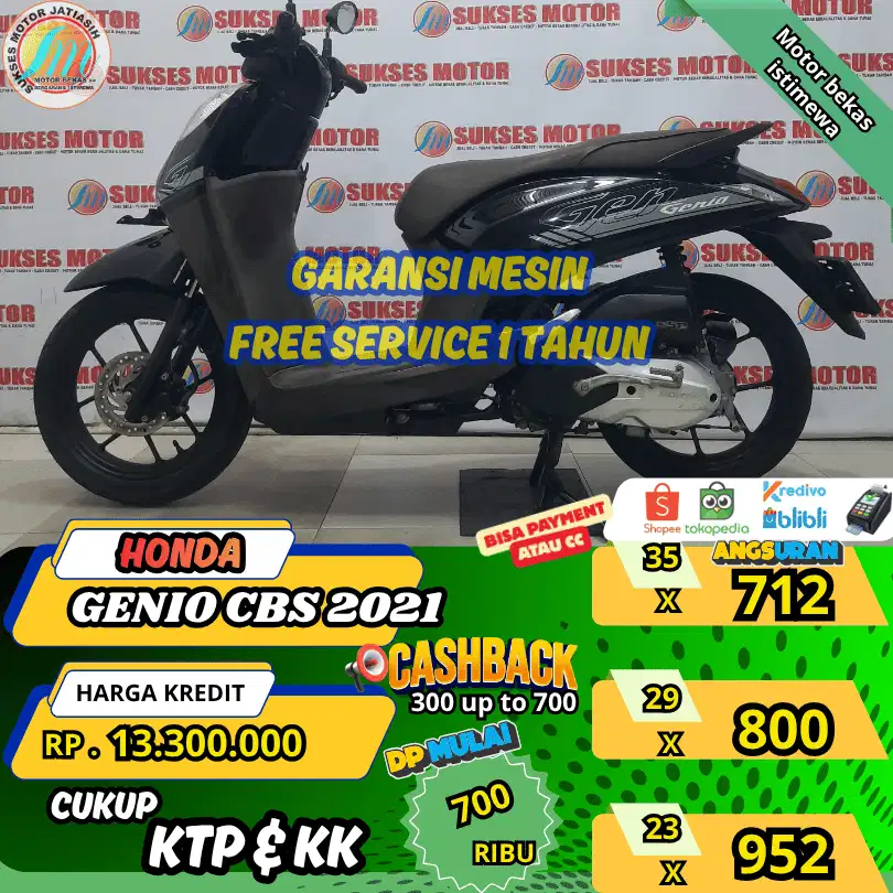 HONDA GENIO CBS 2021 PROMO PAMERANSUKSES SYRTKTP&KK(SUKSESMOTOR)