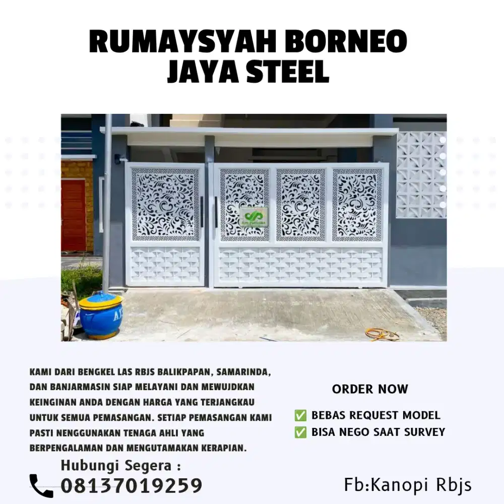 PAGAR CUTTING LASER DESAIN MODERN/CANTIK