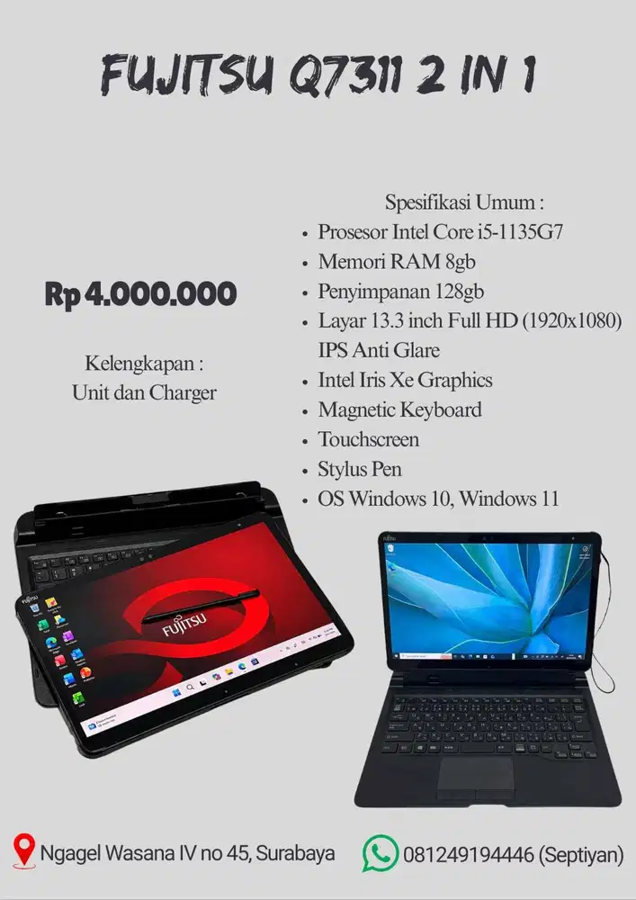 FUJITSU Q7311 2 IN 1 i5-1135G7