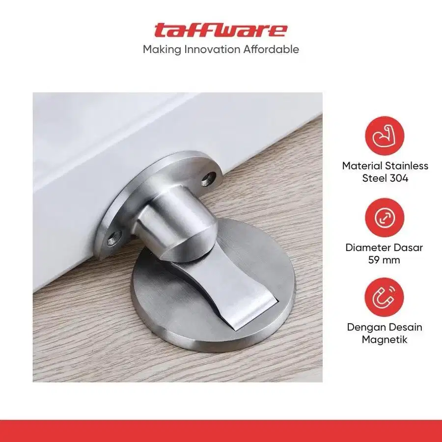 Premium TaffHOME penahan pintu anti- collision magnetik door stoper
