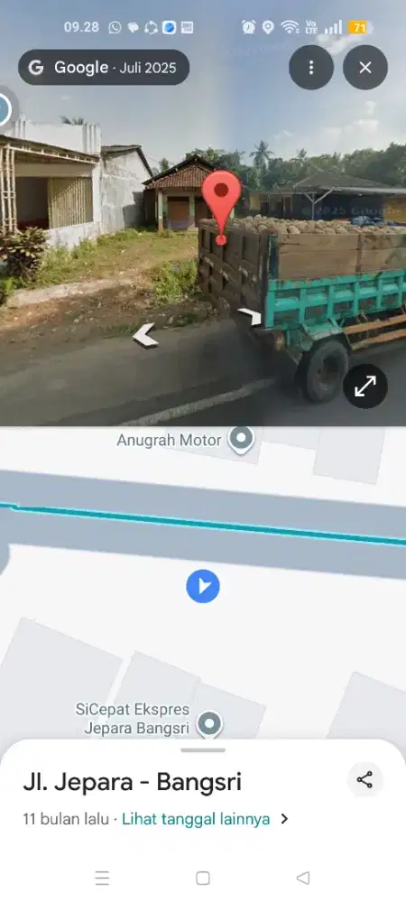 Tanah strategis pinggir jalan raya Jepara Bangsri