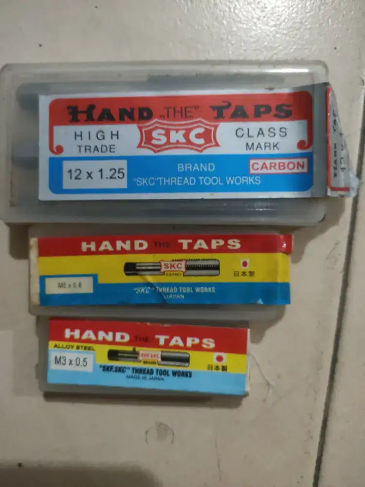 Hand Tap SKC Made in Japan Original Set Isi 3 M12x1.25/M5x0.8 /M3x0.5
