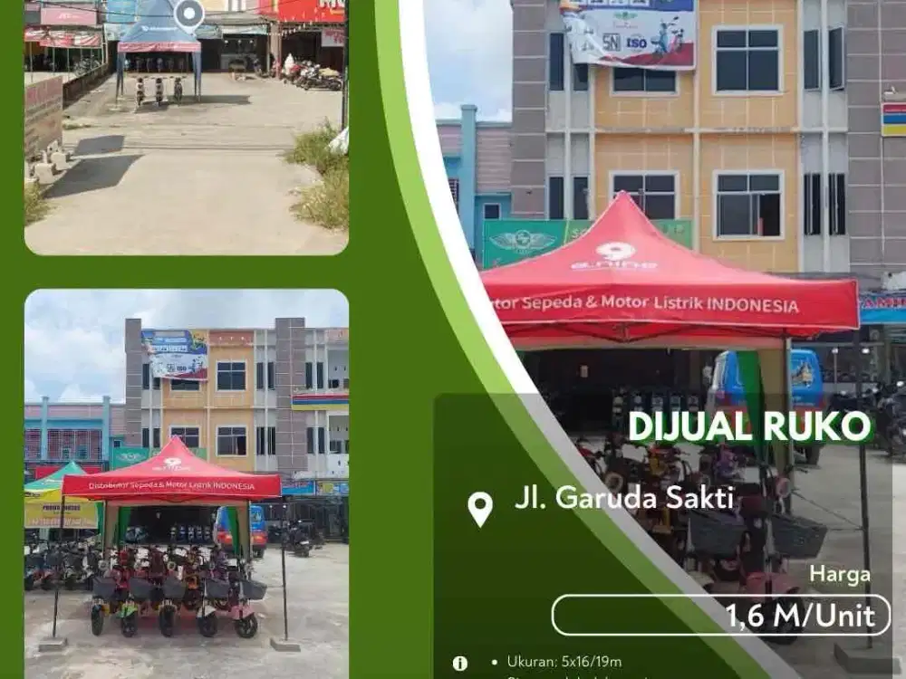 Dijual Ruko Daerah Garuda Sakti Pekanbaru Kota!