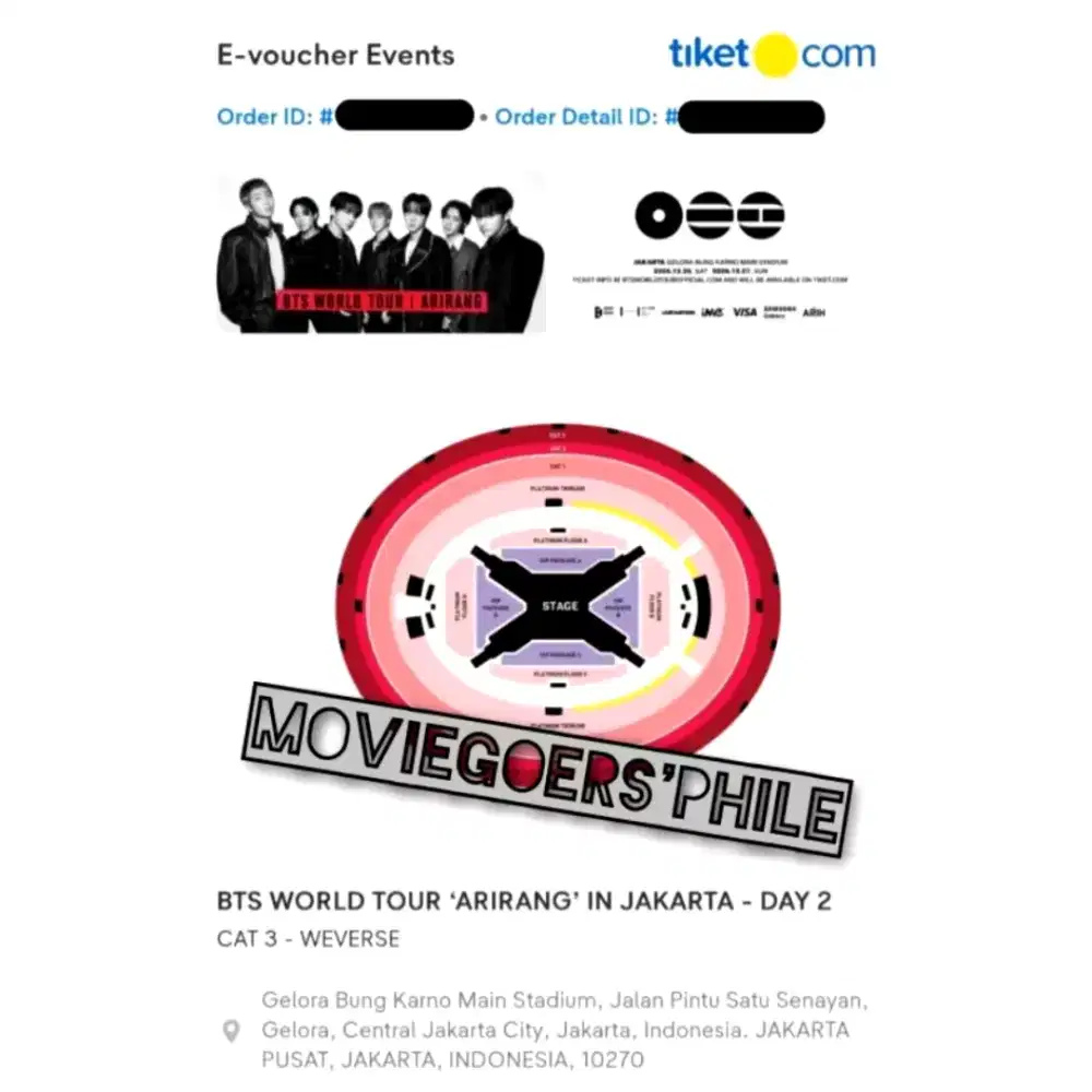 WTS Tiket Konser BTS Arirang in Jakarta, 26,27,29 Desember 2026 @ GBK