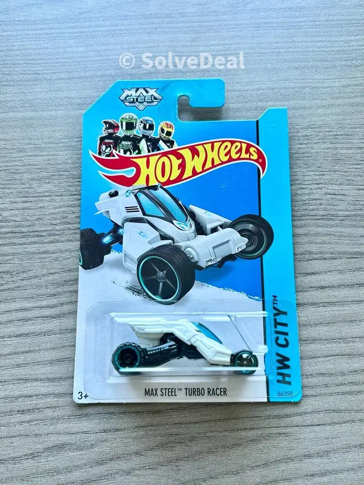 Hot Wheels Max Steel Turbo Racer 2014 White Koleksi Hotwheels