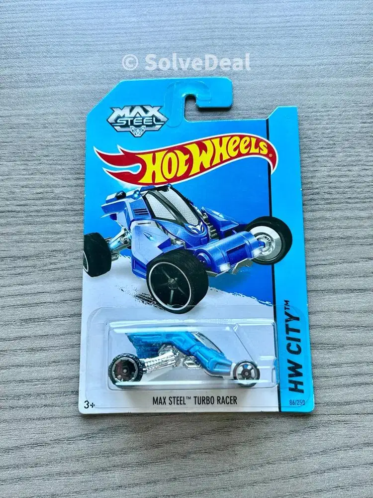Hot Wheels Max Steel Turbo Racer 2014 Blue Koleksi Hotwheels