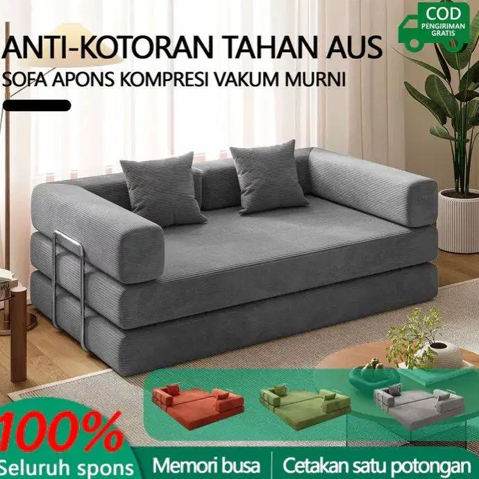 SOFA BED WARNA ABU BARU (NEGO)