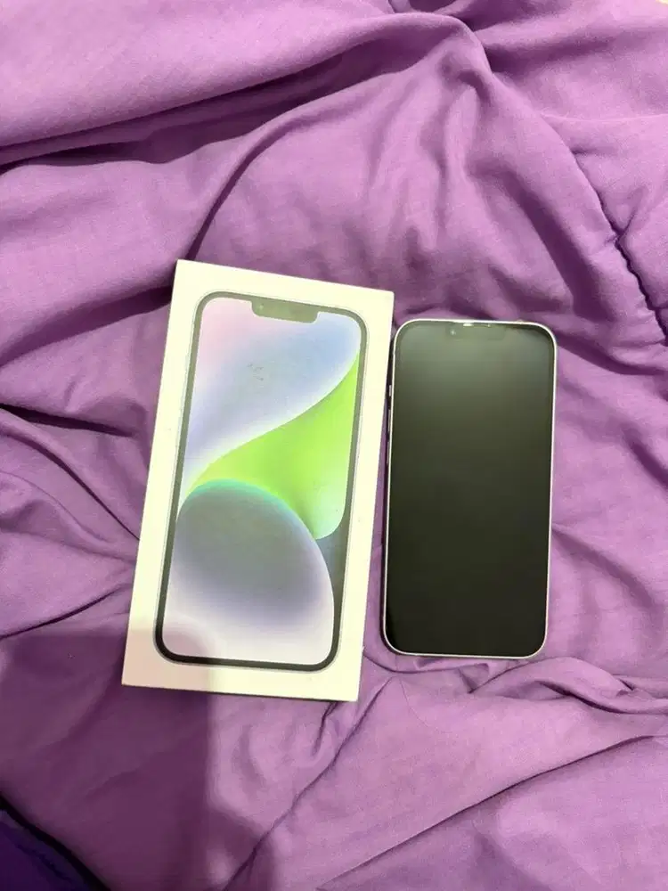IPHONE 14 PURPLE 128GB IBOX SECOND BEKAS FULLSET