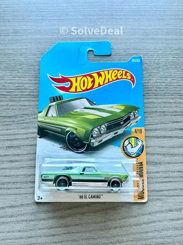 Hot Wheels 68 El Camino 2017 Metalflake Green Koleksi Hotwheels