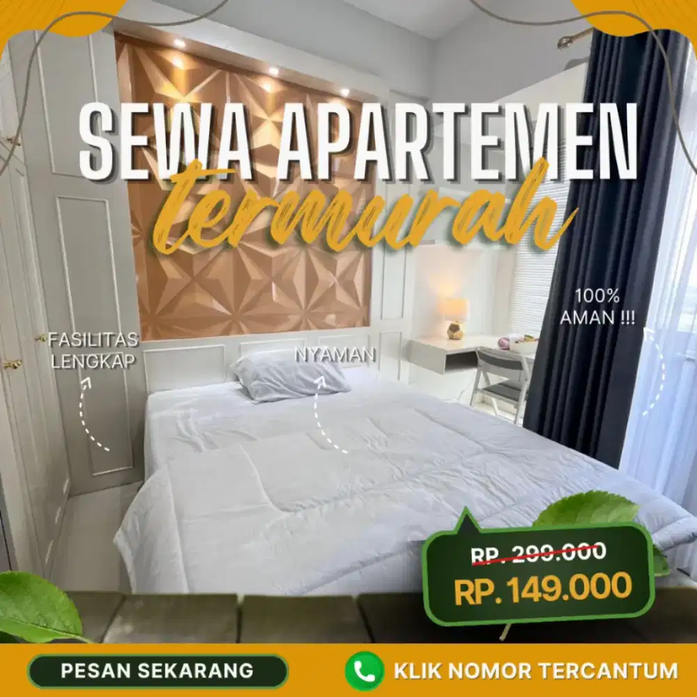 Disewakan apartemen Harian transit Sentra Timur Jakarta Pulogebang