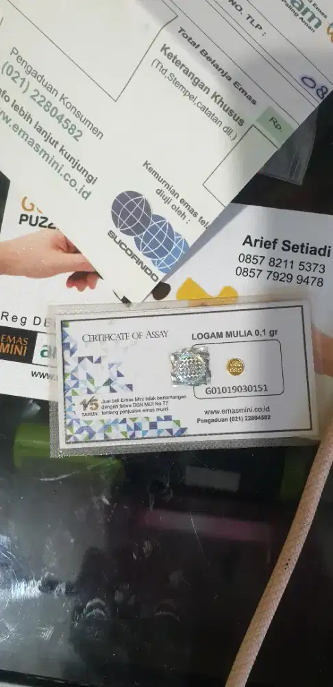 Dijual minigold/microgold 0,1gram