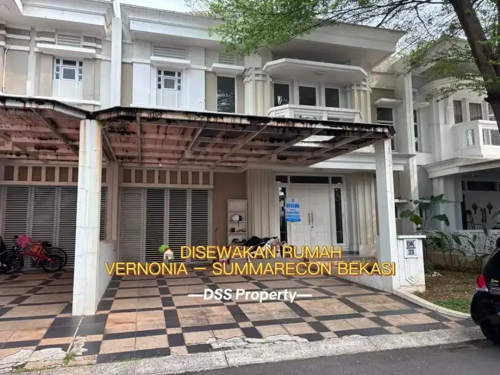 Rumah Cluster Vernonia Summarecon Bekasi 2 LT Type premium Luas 180 Rp. 85 Jt/Tahun 4+1 KT 3+1 KM