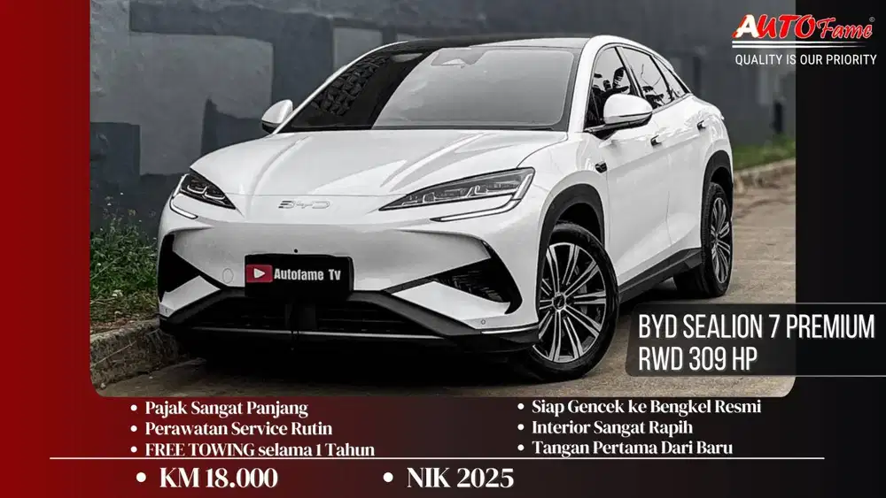 BYD Sealion 7 Premium RWD 309 HP NIK 2025 White On Black Tgn 1 Dr Br