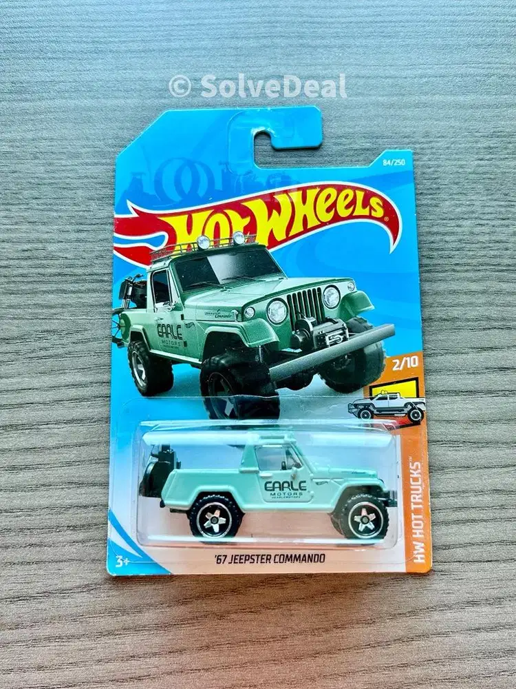 Hot Wheels 67 Jeepster Commando 2019 Turquoise Koleksi Hotwheels