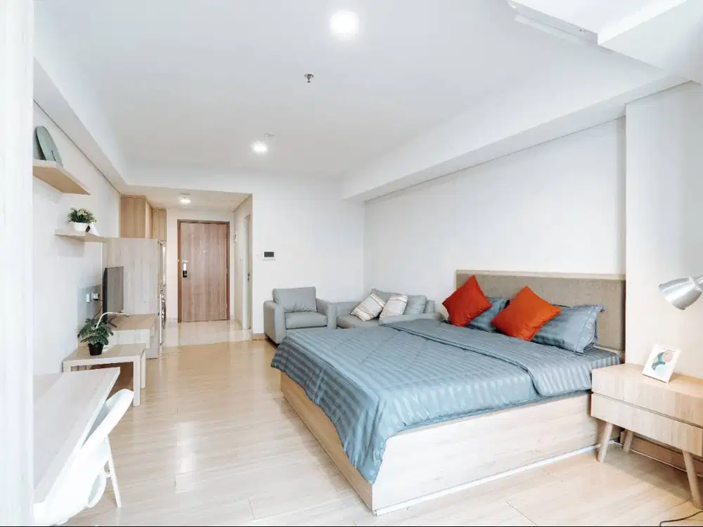 Disewakan Apartemen Skandinavia Tipe Studio Lt 32 Dekat Bandara Soetta