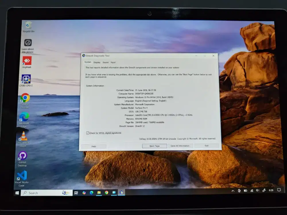 Surface pro 4 normal