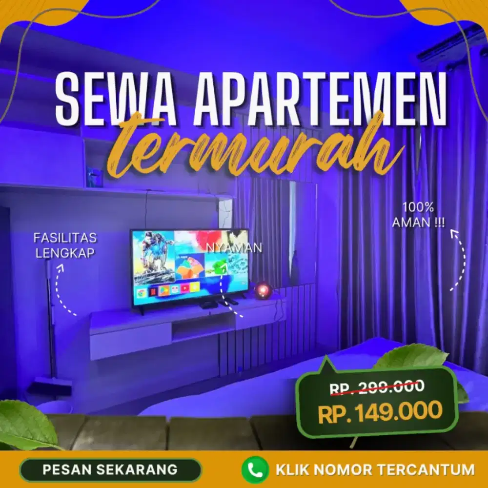 Sewa apartemen Bekasi Selatan Grand Kamala Lagoon Harian/Transit Murah