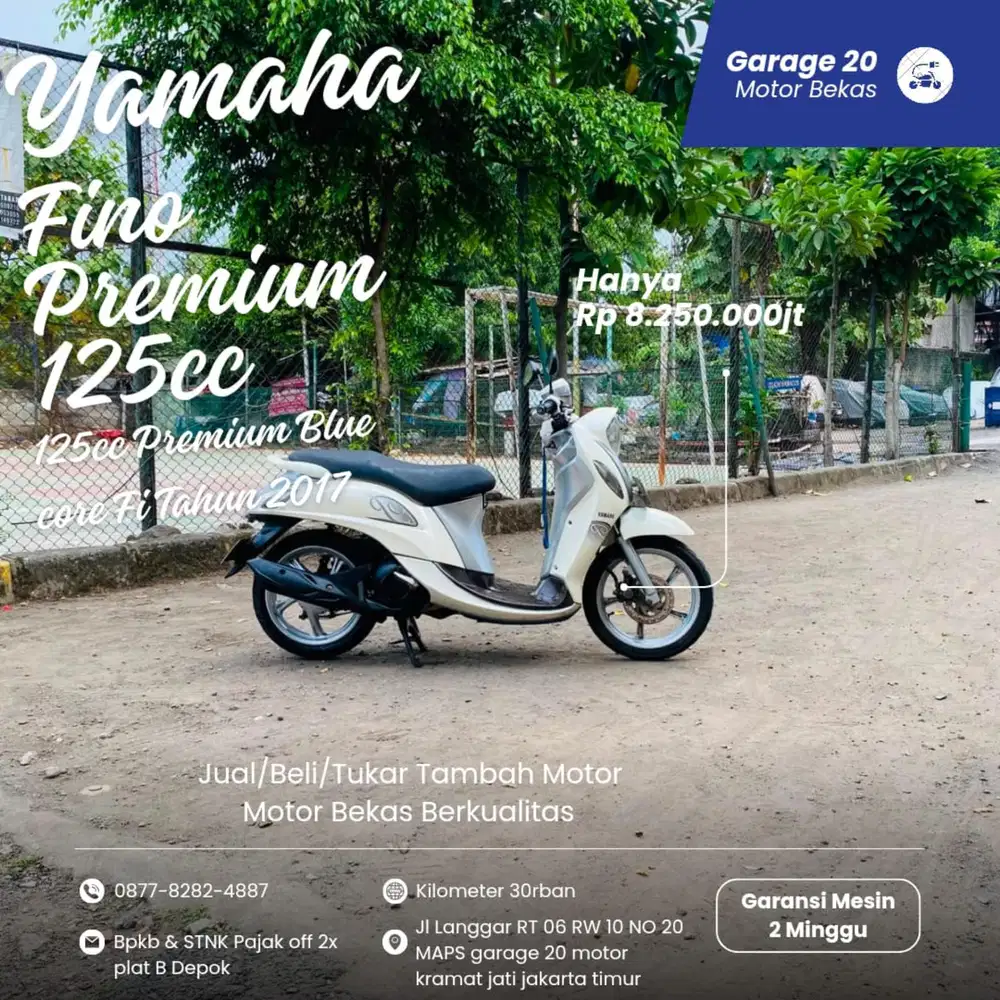Yamaha Fino premium 125cc Bluecore Fi Tahun 2017