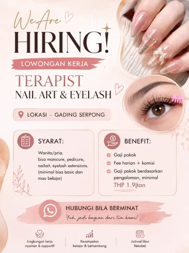 Lowongan Nailist dan Eyelash