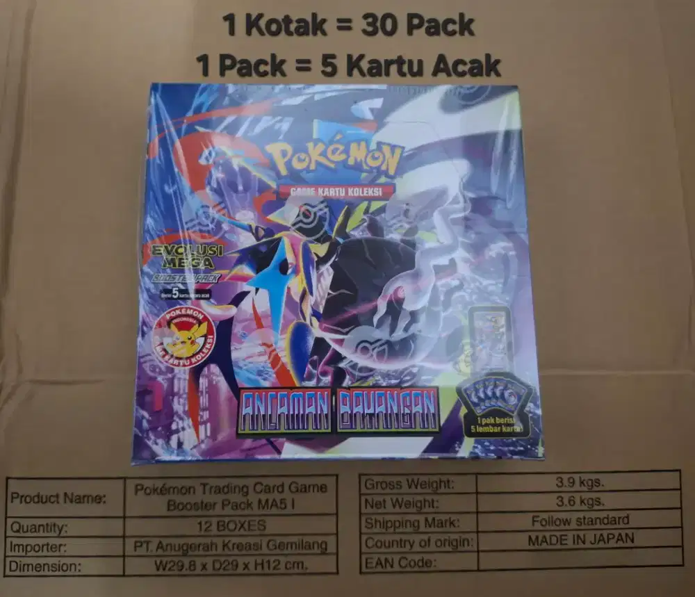Pokemon Trading Card MA5 Evolusi Mega Ancaman Bayangan Booster Pack