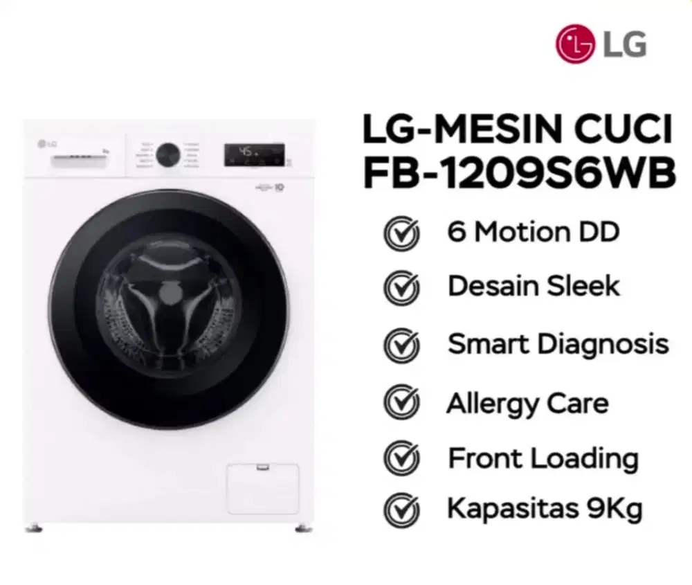 Mesin cuci LG frond loding 12 kg