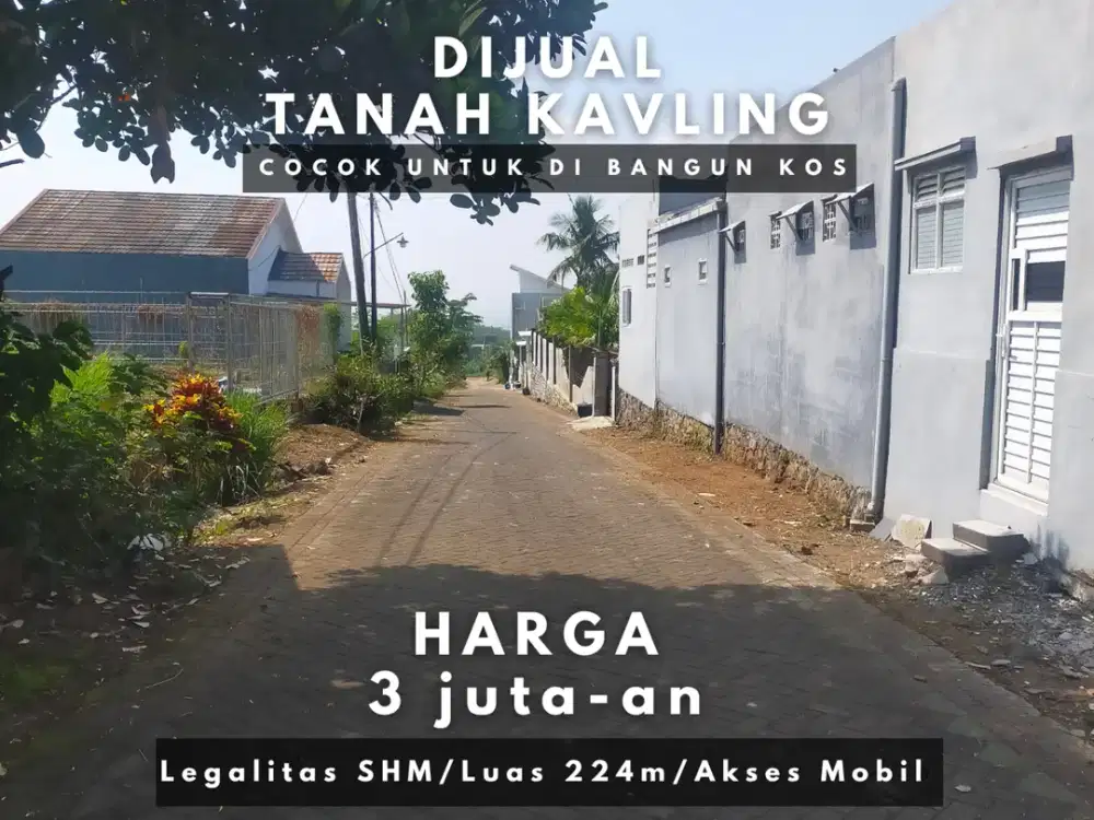Lebar Jalan 6 Meter SHM Split Cocok Dibangun Kos Kosan 5 Menit Kampus Brawijaya Malang