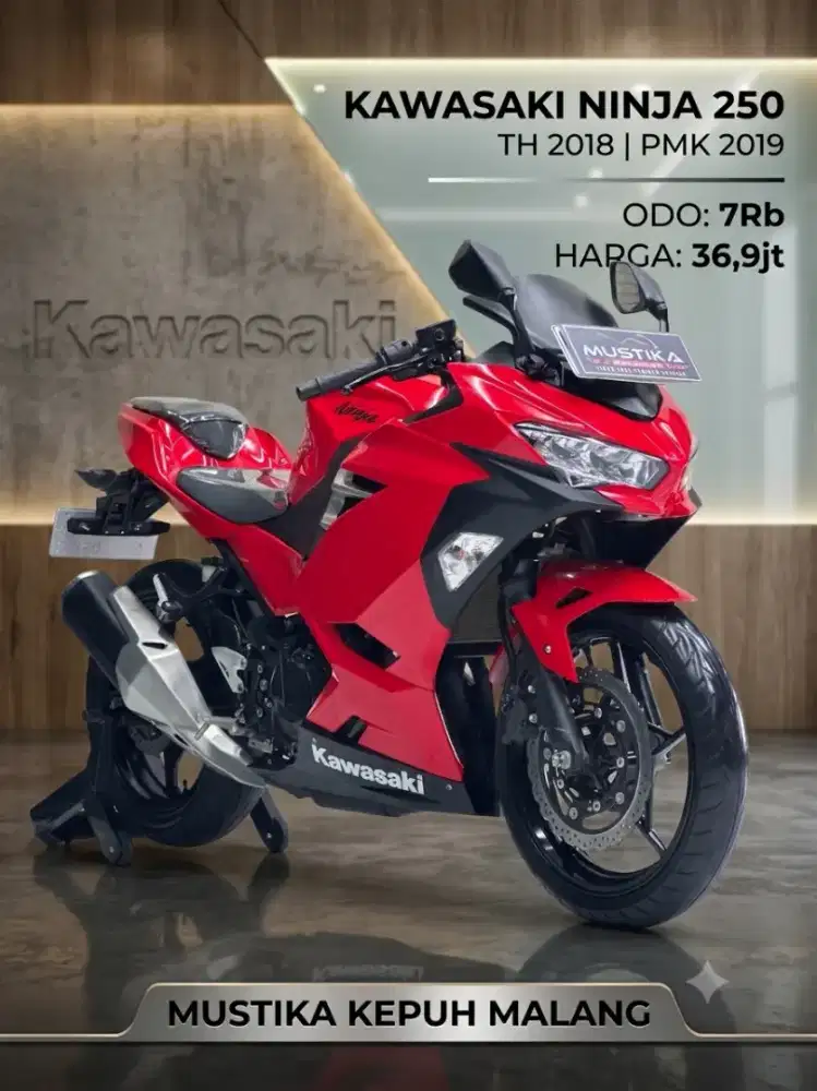 UNIT SIMPANAN‼️KAWASAKI NINJA 250 FI PMK 2019 MULUS ODO MASIH 7RB ASLI
