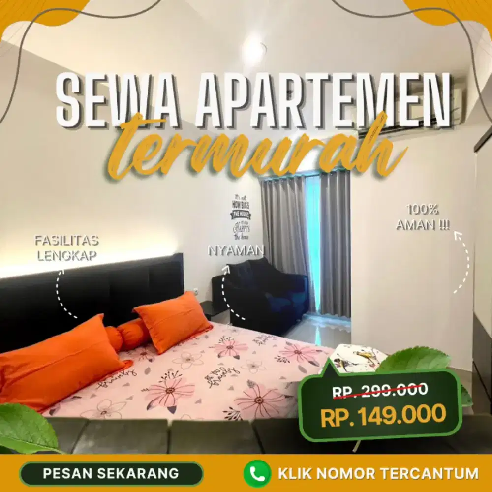 Sewa apartemen Bekasi Utara Patraland Urbano Harian/Transit Murah