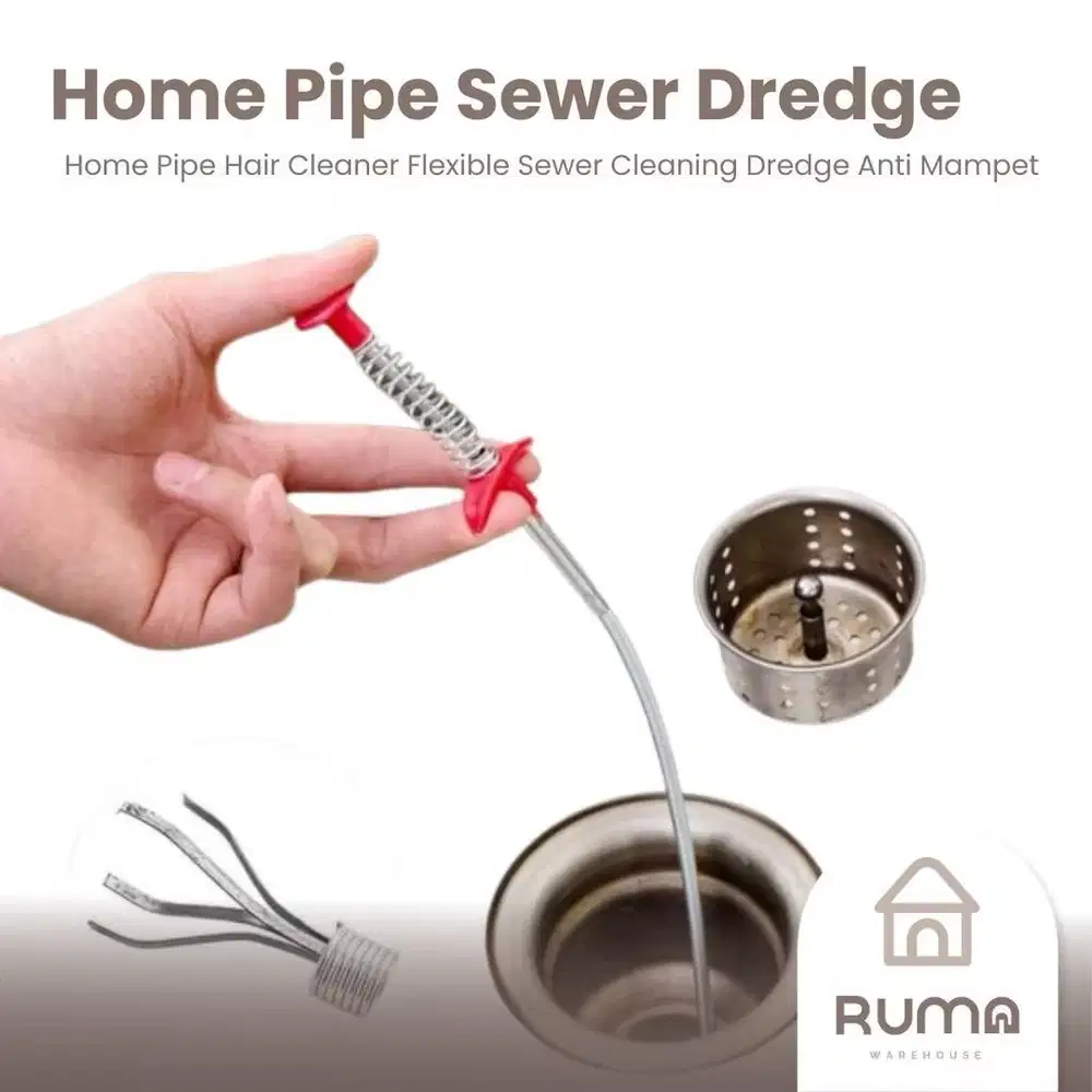 Premium 300cm pipe alat kawat pembersih saluran air rumah pipe hair