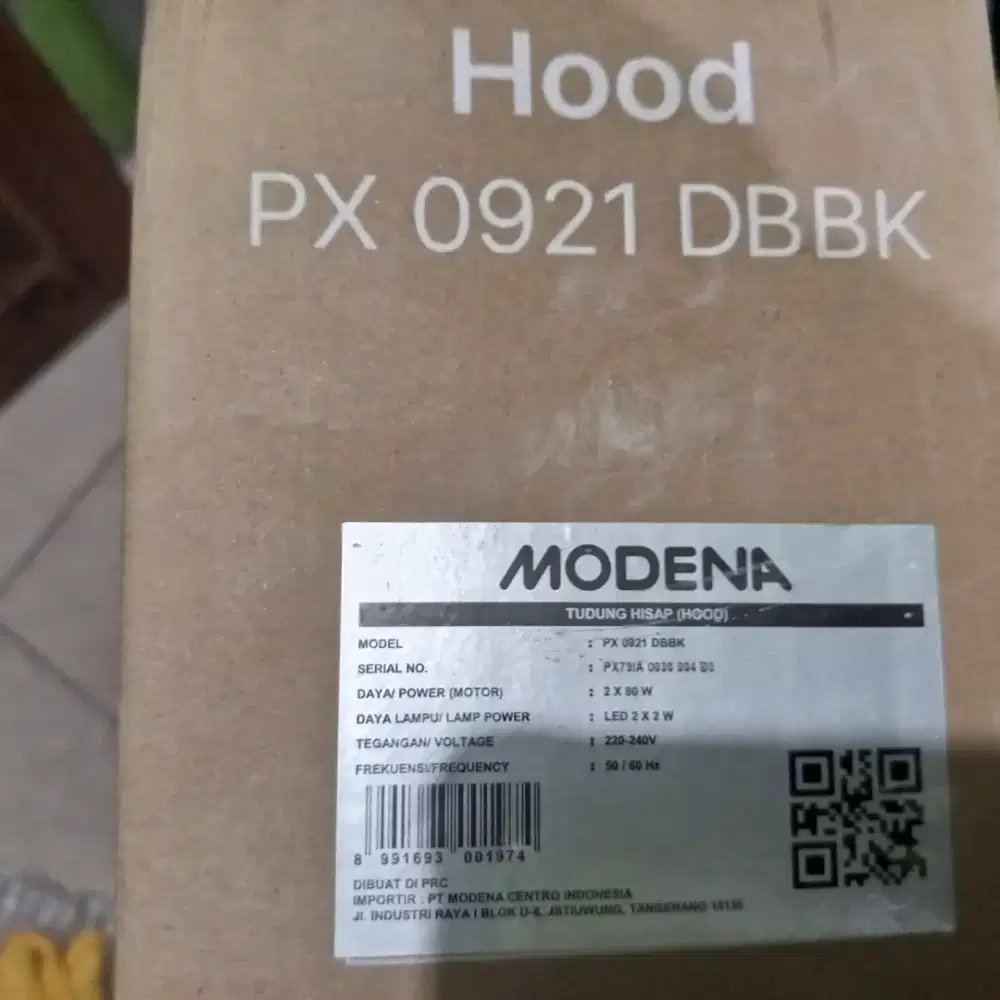 Slim hood 90 cm modena baru ex hadiah