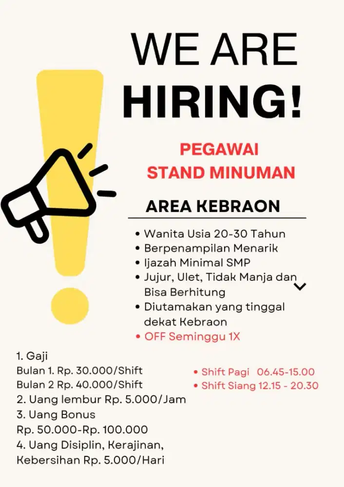 PEGAWAI STAND MINUMAN