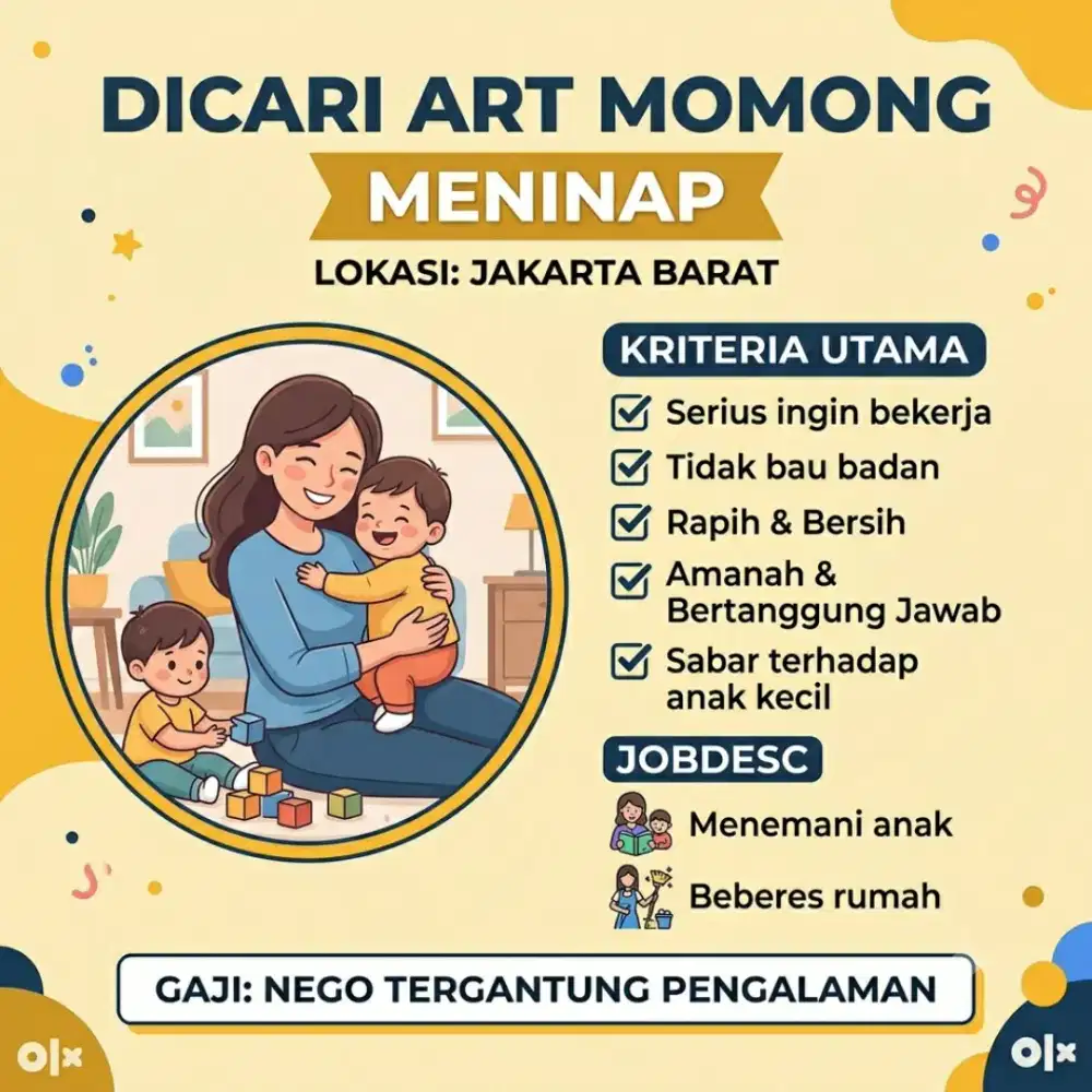 ART Momong + beberes rumah