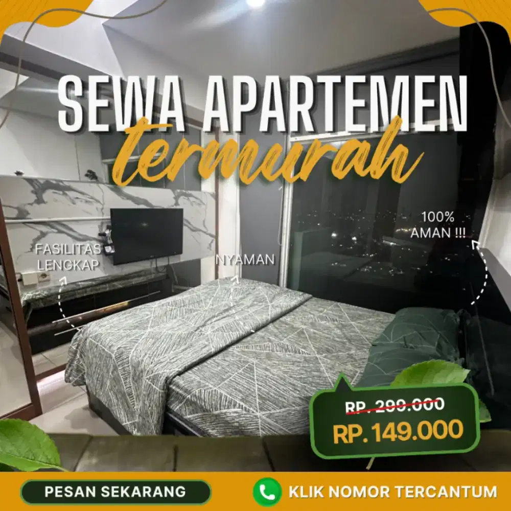 Sewa apartemen TREEPARK CITY Tangerang Harian Transit termurah