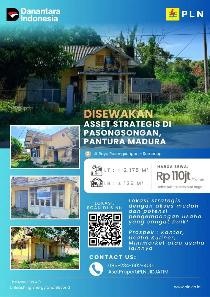 Disewakan : Asset Strategis di Pasongsongan, Pantura Madura