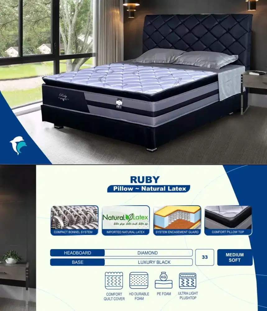 Springbed Ocean Ruby Latex | Wilco Furniture