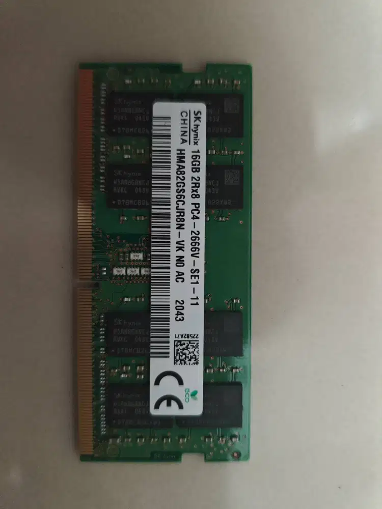 Memory RAM DDR4 SODIMM 16GB Sk hynix bekas copotan laptop
